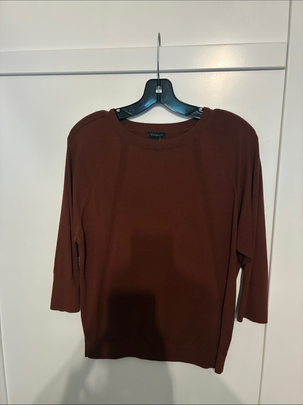 Talbots Women's Rust Brown Boatneck Knit Top